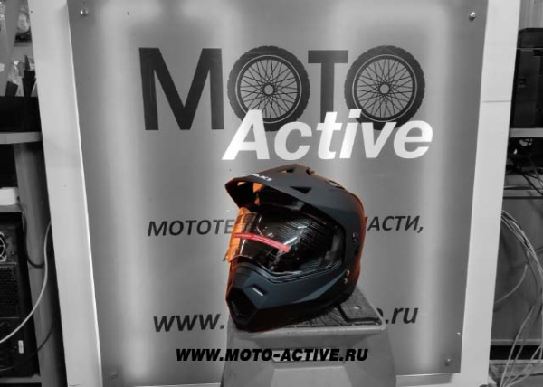 Шлем (мотард) Ataki JK802 Solid, черный матовый